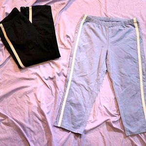 TWO Pairs of Urban Outfitters Jogger/Legging style Capris, Lt Bl & Blk, SMALL